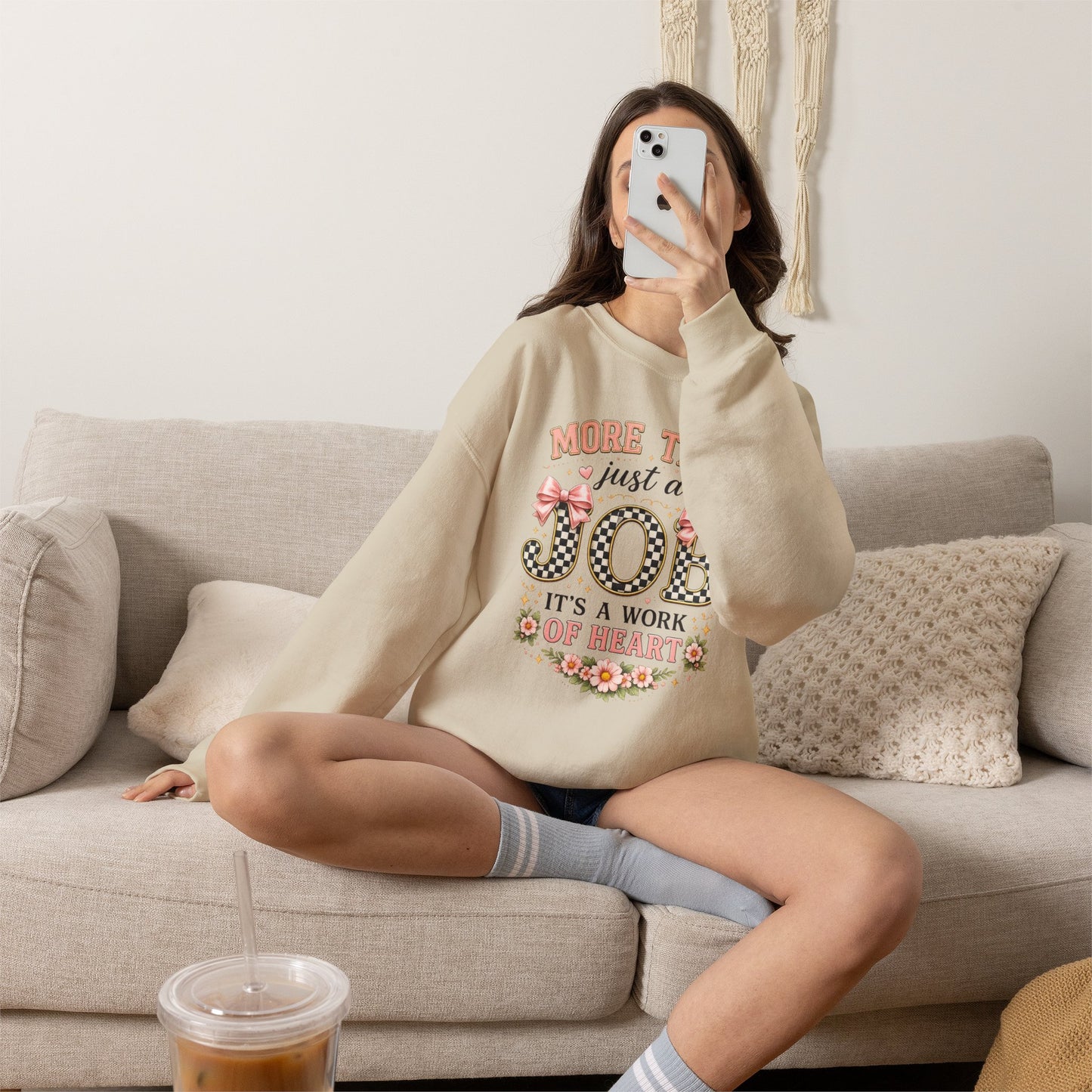 Nurse Crewneck Sweatshirt — "More Than Just a Job, It's a Work of Heart"