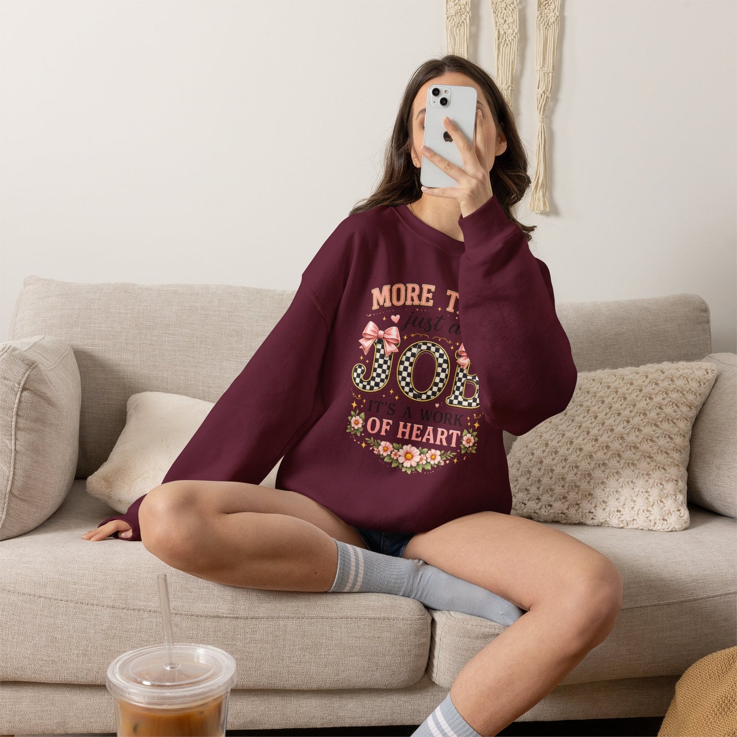 Nurse Crewneck Sweatshirt — "More Than Just a Job, It's a Work of Heart"