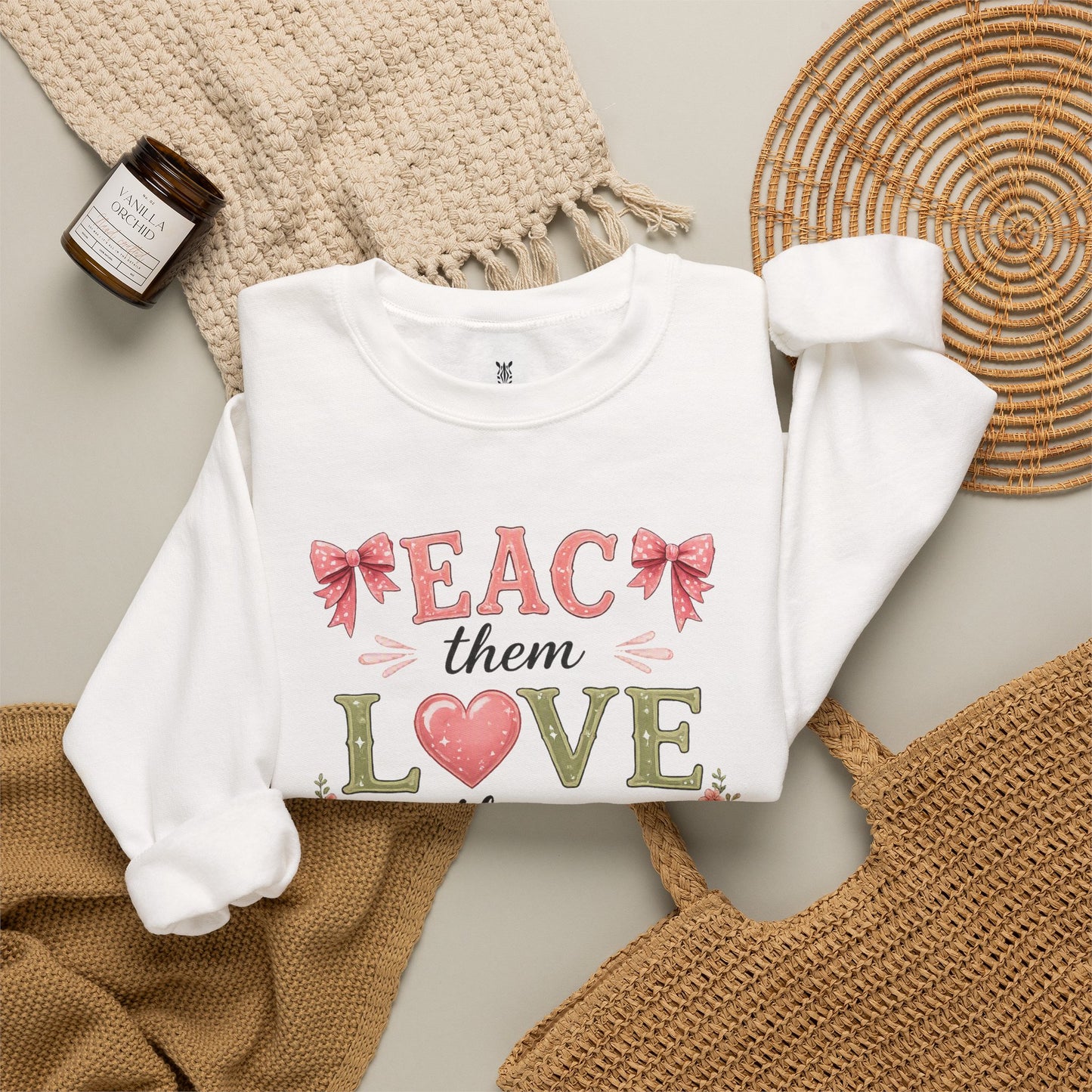 Teacher T Shirt Crewneck – "Teach Them, Love Them, Watch Them Soar" Sweatshirt