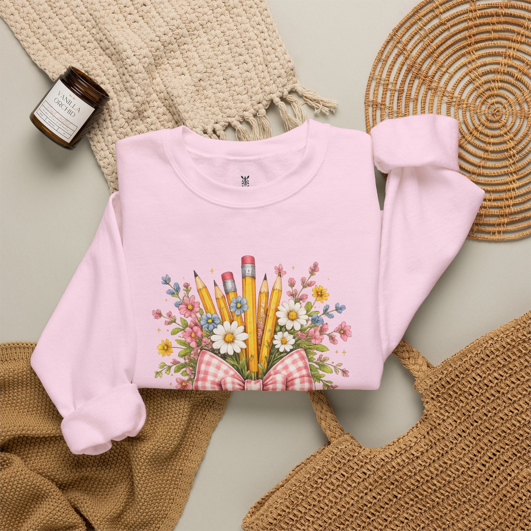 Customized Gift for Teachers – "Teaching Is My Favorite" Crewneck Sweatshirt