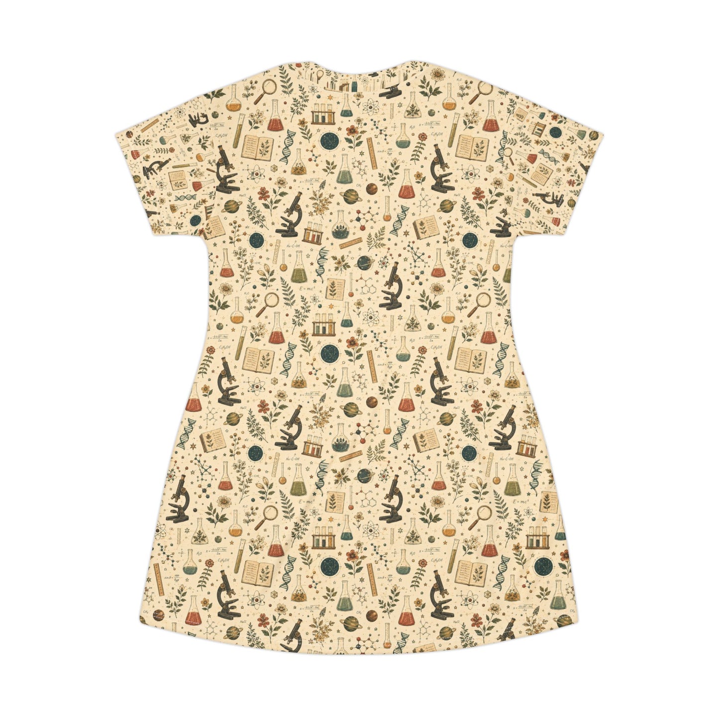 Biology Teacher Dress — Floral Botanical T-Shirt Dress | Science Teacher Casual Classroom Outfit