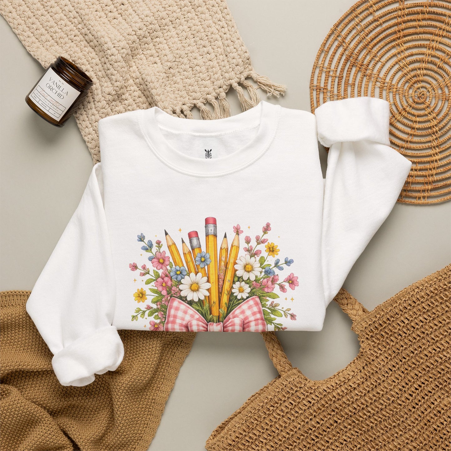 Customized Gift for Teachers – "Teaching Is My Favorite" Crewneck Sweatshirt