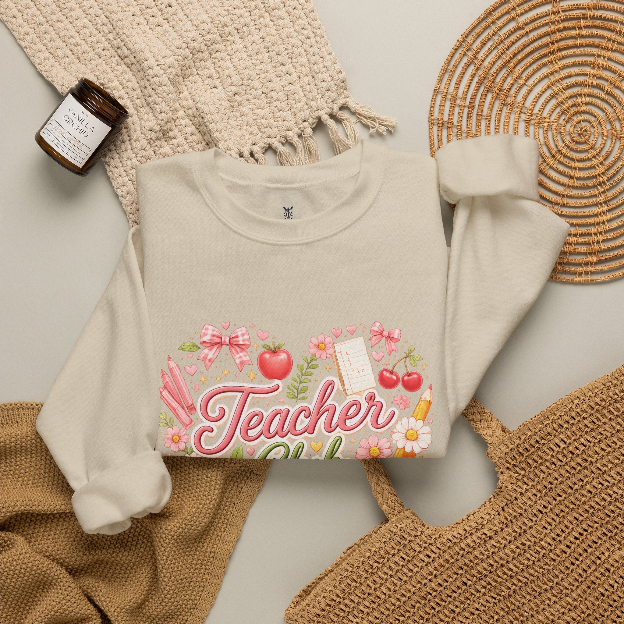 5th Grade Teacher Crewneck Sweatshirt – Teacher Club Heart Design