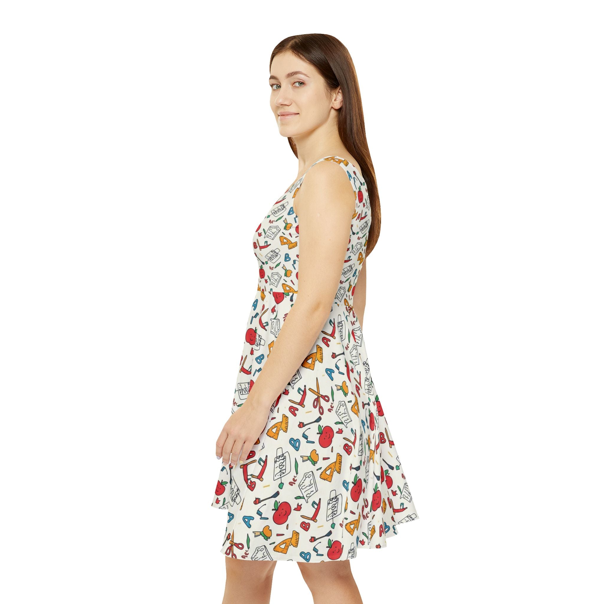 ABC Teacher Skater Dress | Cute Back to School Classroom Outfit & Teacher Gift