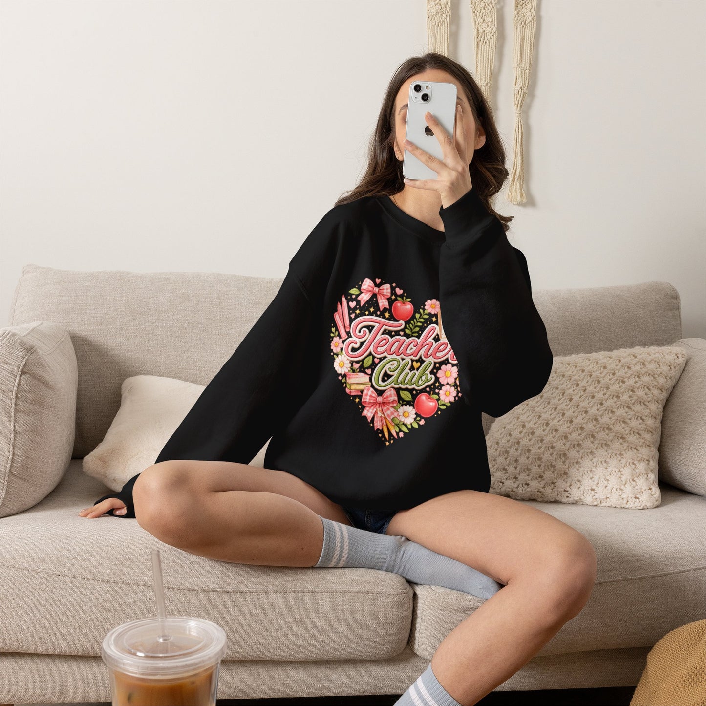 5th Grade Teacher Crewneck Sweatshirt – Teacher Club Heart Design