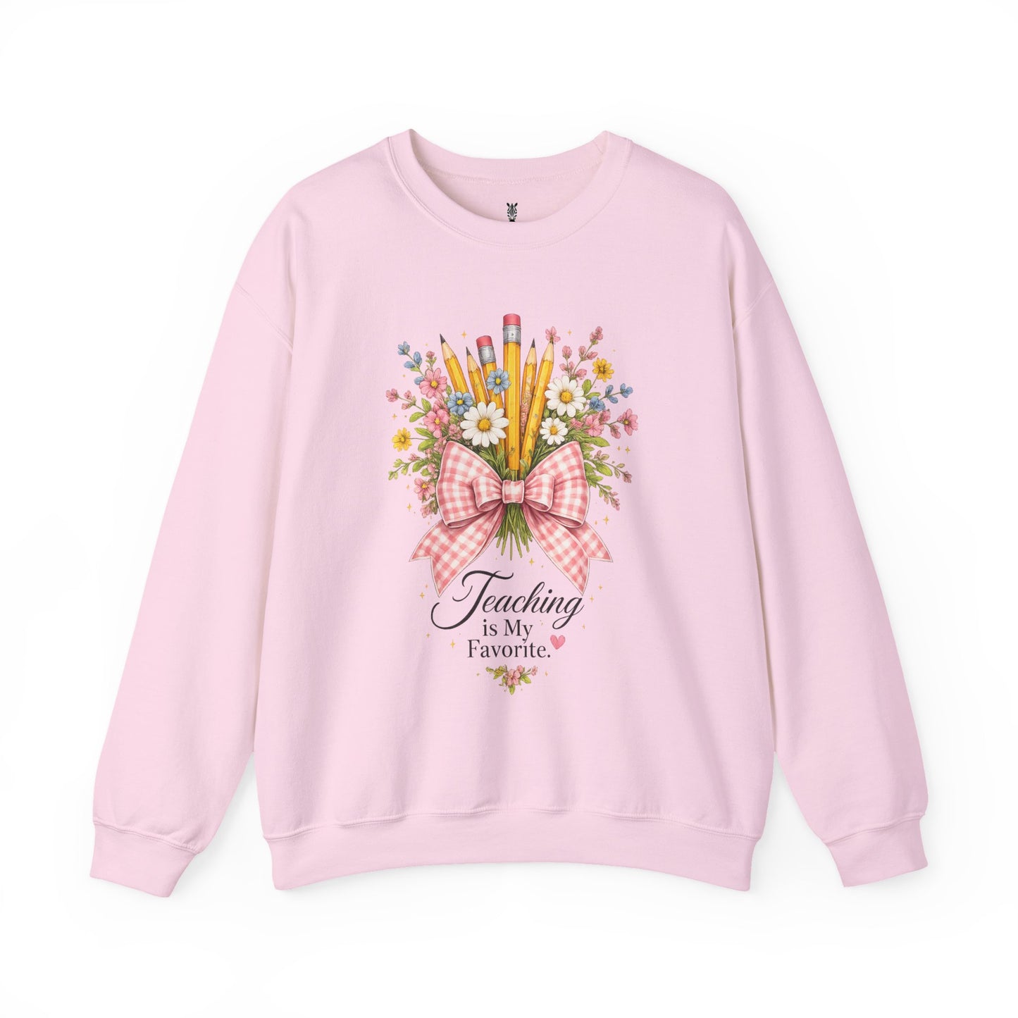 Customized Gift for Teachers – "Teaching Is My Favorite" Crewneck Sweatshirt