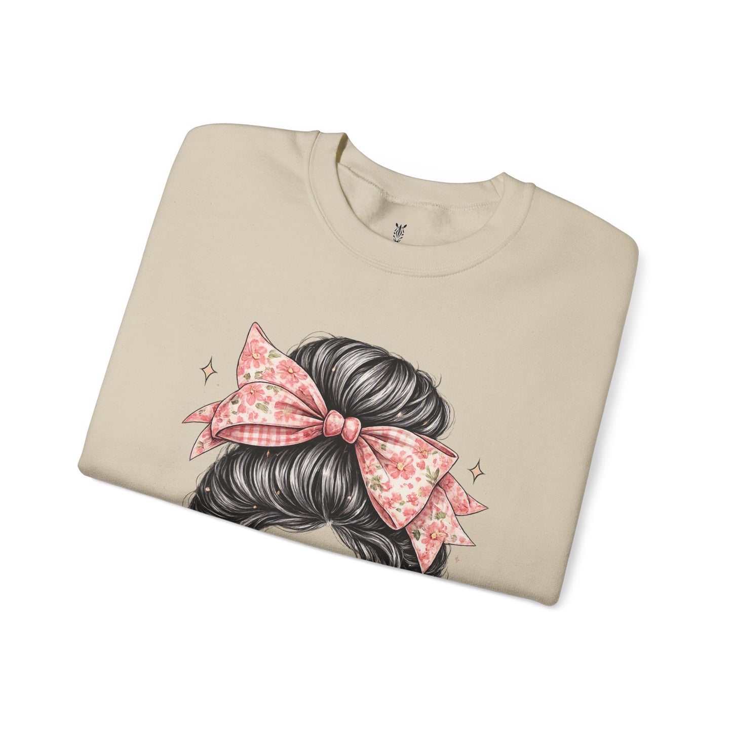 Funny Shirts for Teachers – Hair Bun & Sunglasses "Teach Love Inspire" Sweatshirt