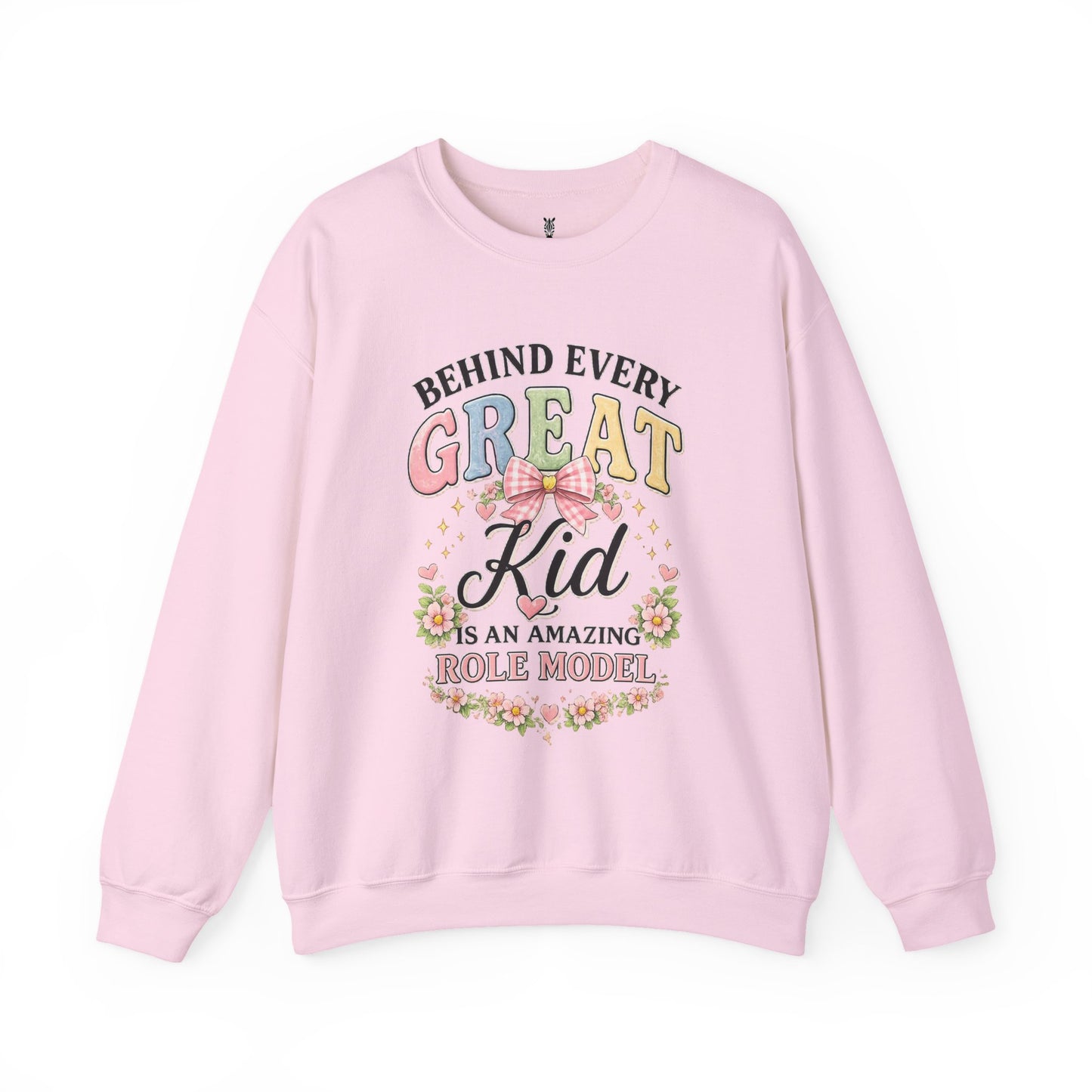 New Teacher Gift Crewneck Sweatshirt – "Behind Every Great Kid" Floral