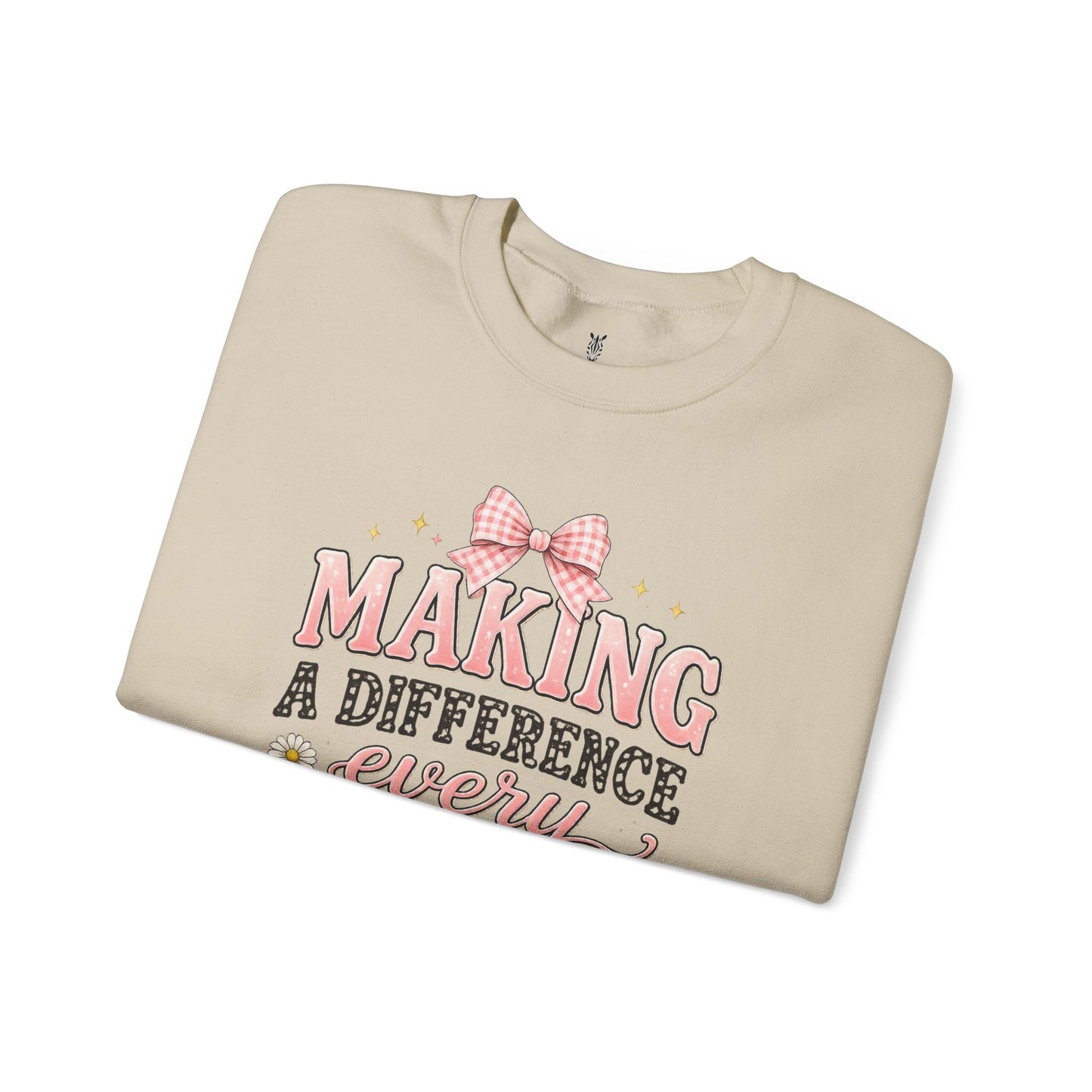 Teacher Birthday Gift Sweatshirt – "Making a Difference Every Day" Floral Crewneck