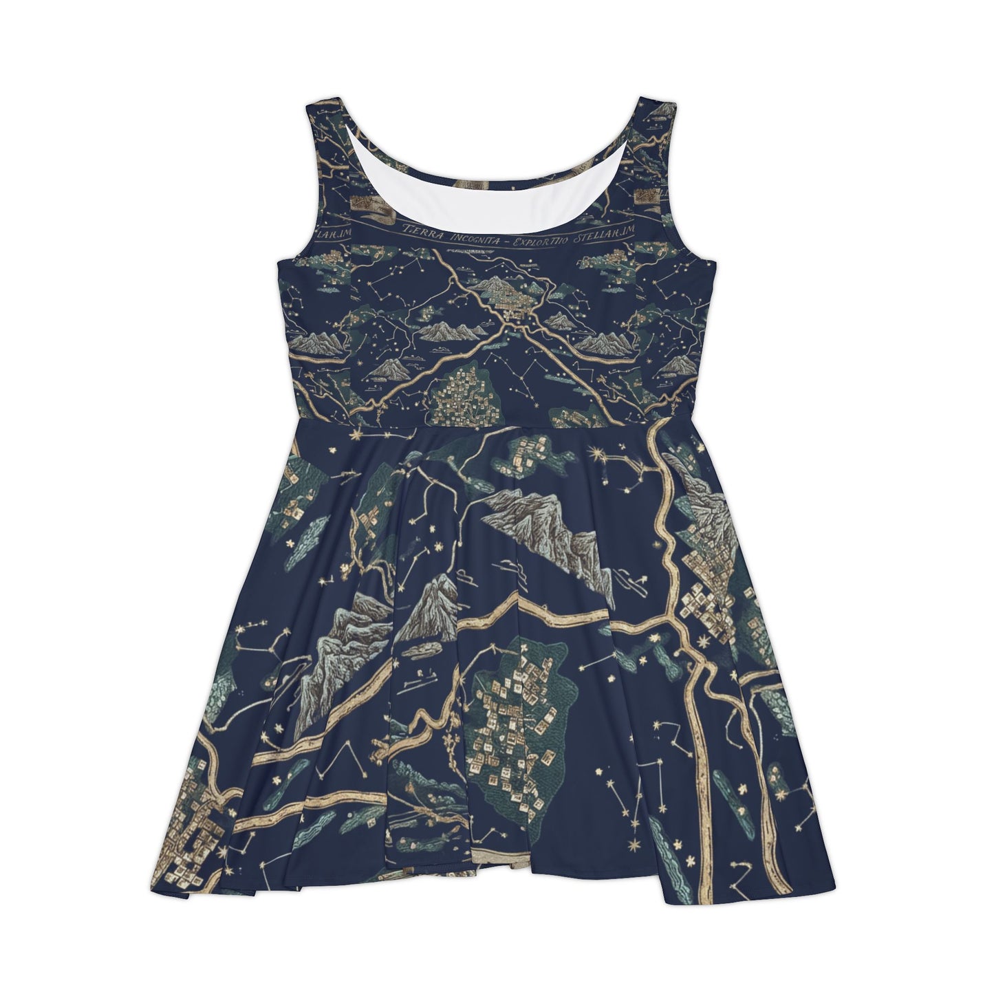 Geography Teacher Skater Dress | Vintage World Map Outfit & History Teacher Gift