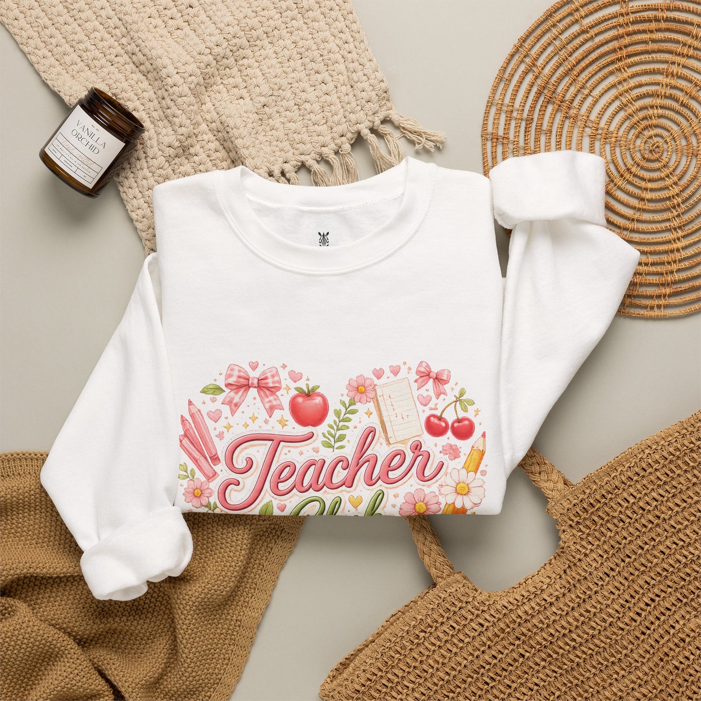 5th Grade Teacher Crewneck Sweatshirt – Teacher Club Heart Design