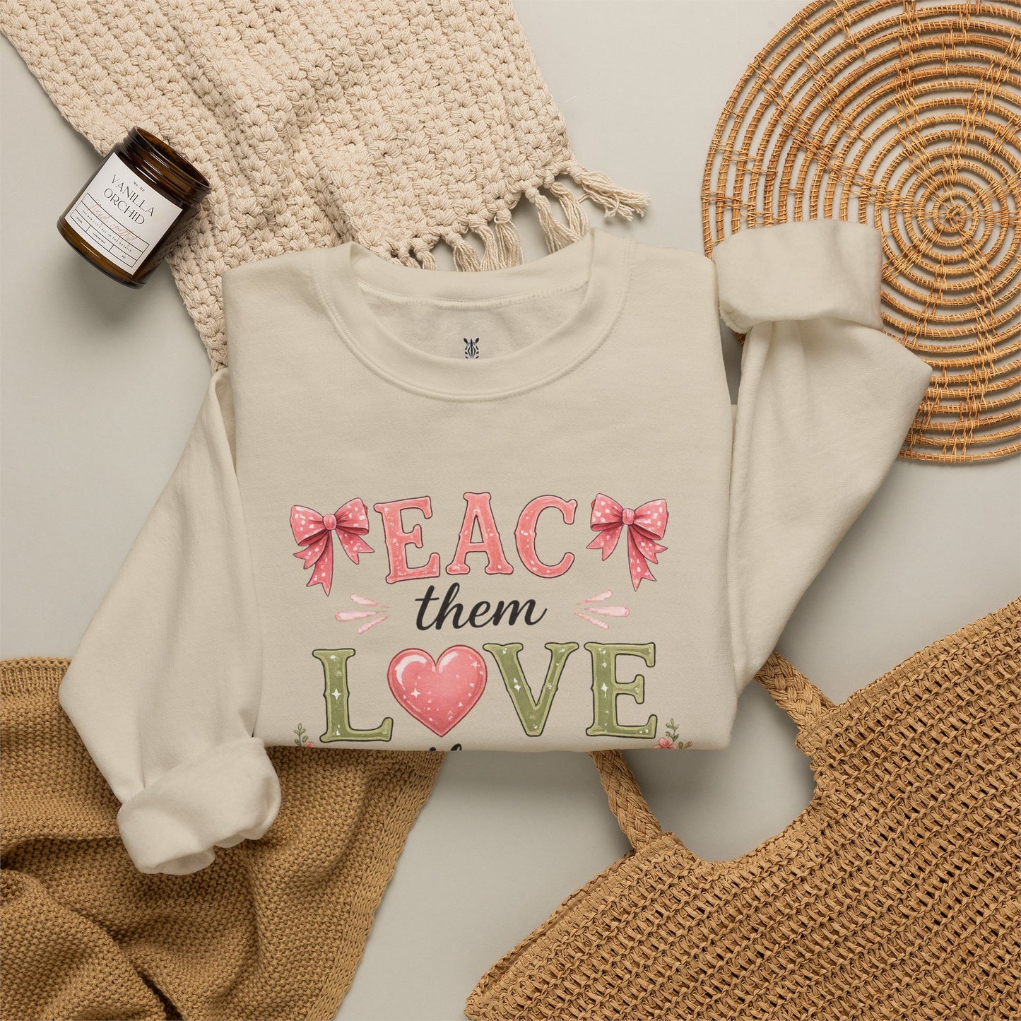 Teacher T Shirt Crewneck – "Teach Them, Love Them, Watch Them Soar" Sweatshirt