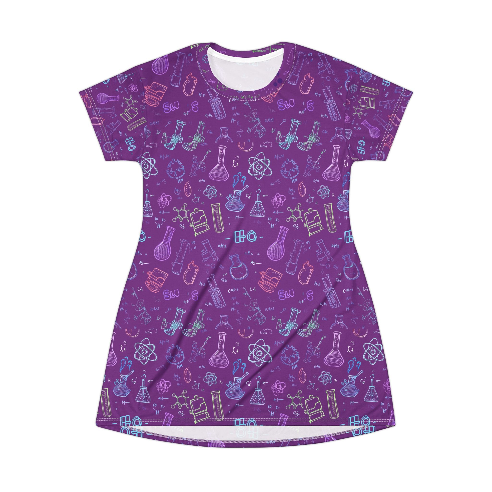 Chemistry Teacher T Shirt Dress Science Print Classroom Outfit
