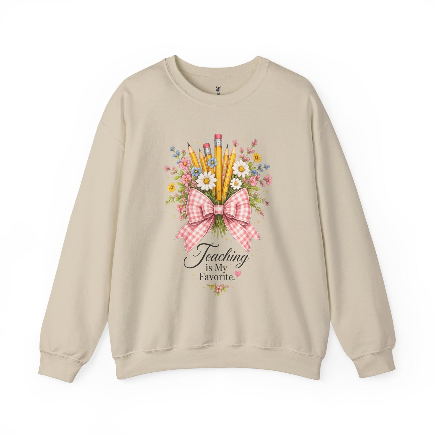 Customized Gift for Teachers – "Teaching Is My Favorite" Crewneck Sweatshirt