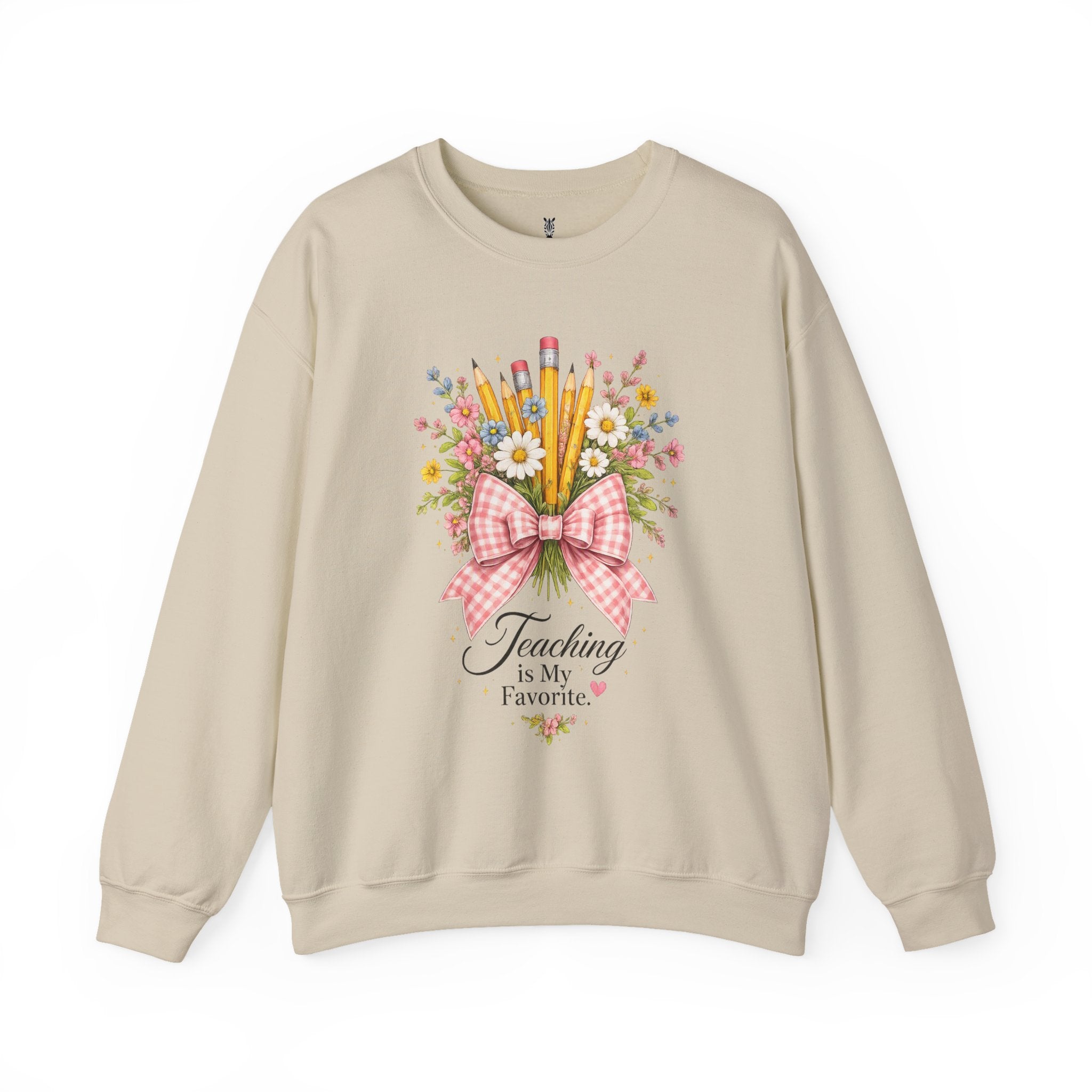 Customized Gift for Teachers – "Teaching Is My Favorite" Crewneck Sweatshirt