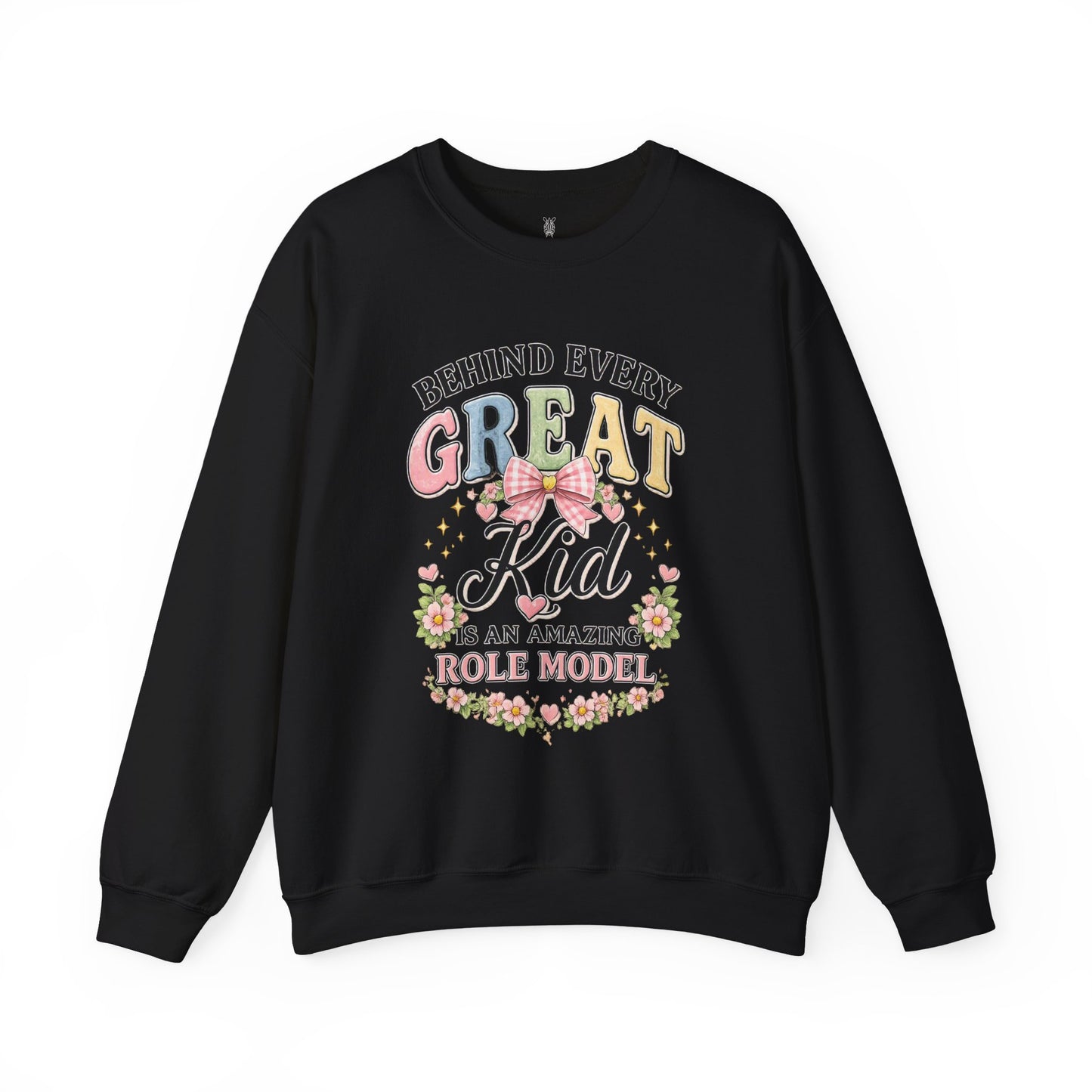 New Teacher Gift Crewneck Sweatshirt – "Behind Every Great Kid" Floral
