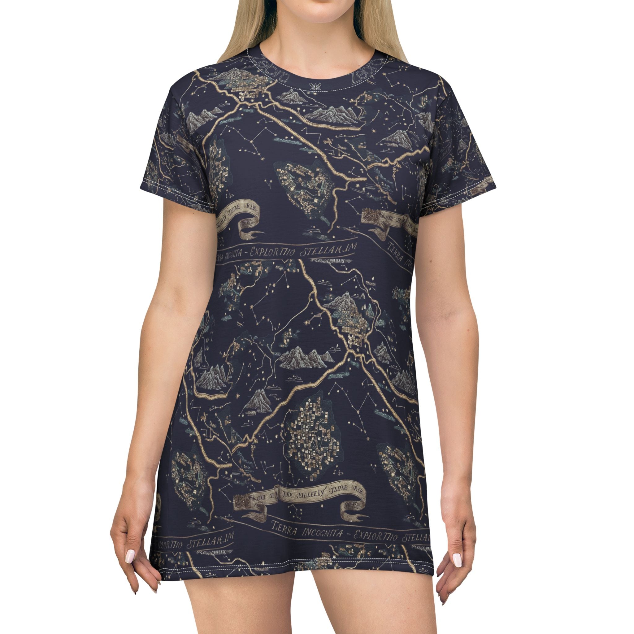 History Teacher T Shirt Dress Map Print Classroom Outfit