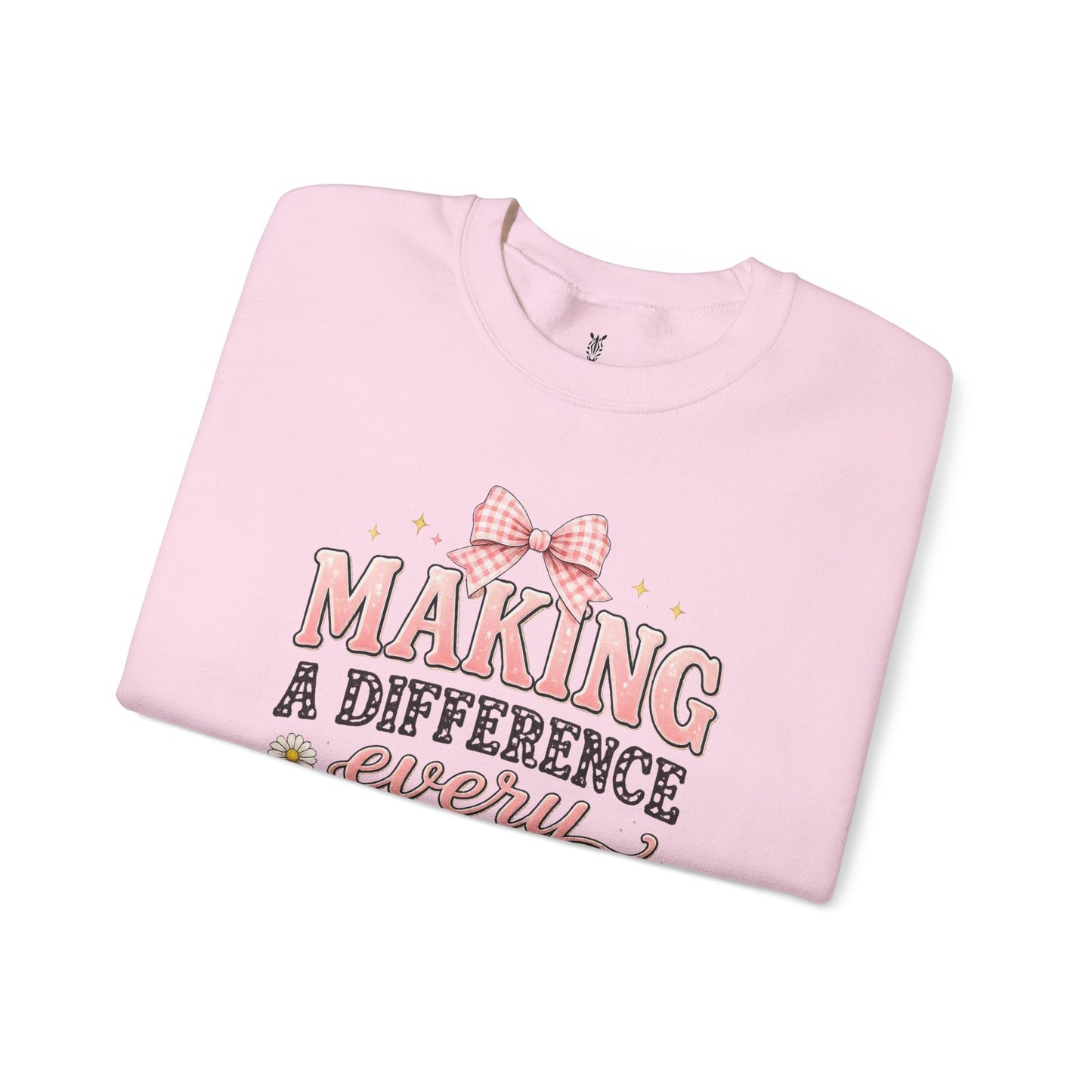 Teacher Birthday Gift Sweatshirt – "Making a Difference Every Day" Floral Crewneck