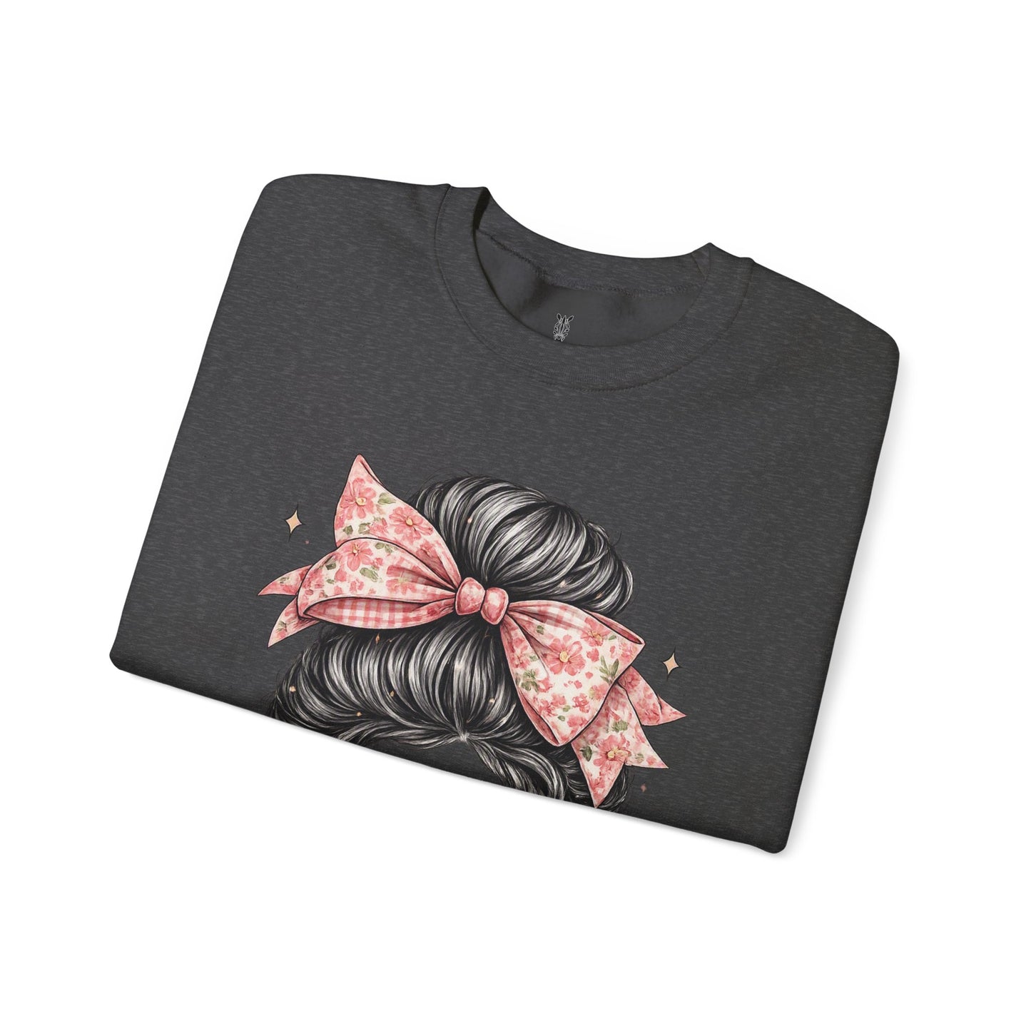 Funny Shirts for Teachers – Hair Bun & Sunglasses "Teach Love Inspire" Sweatshirt