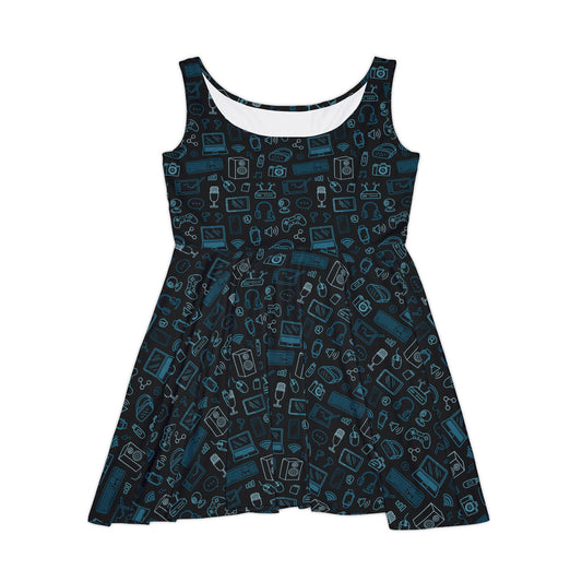 Computer Teacher Skater Dress | Computer Teacher Academic Outfit | Back to School Teacher Outfit | Computer Teacher Gift