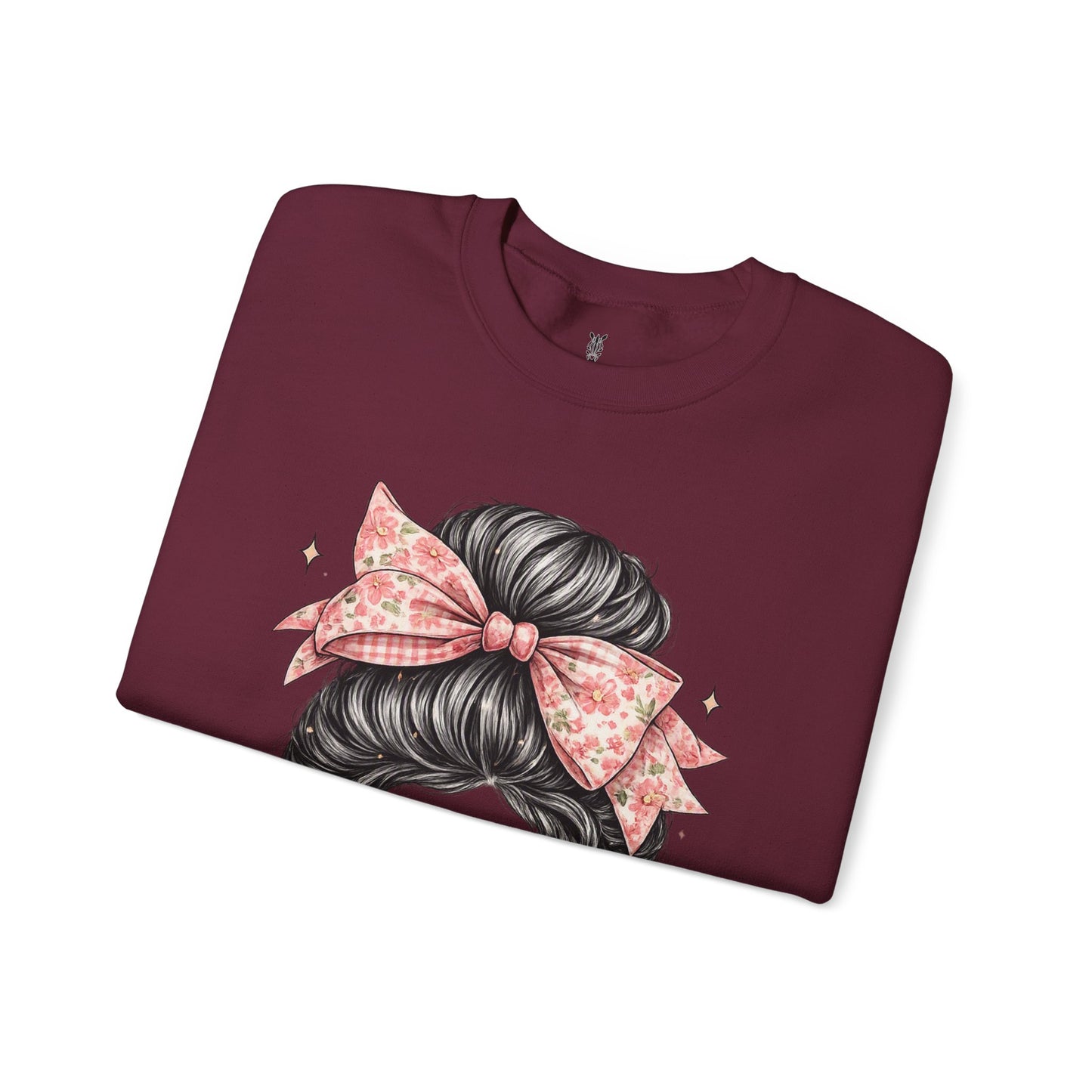 Funny Shirts for Teachers – Hair Bun & Sunglasses "Teach Love Inspire" Sweatshirt