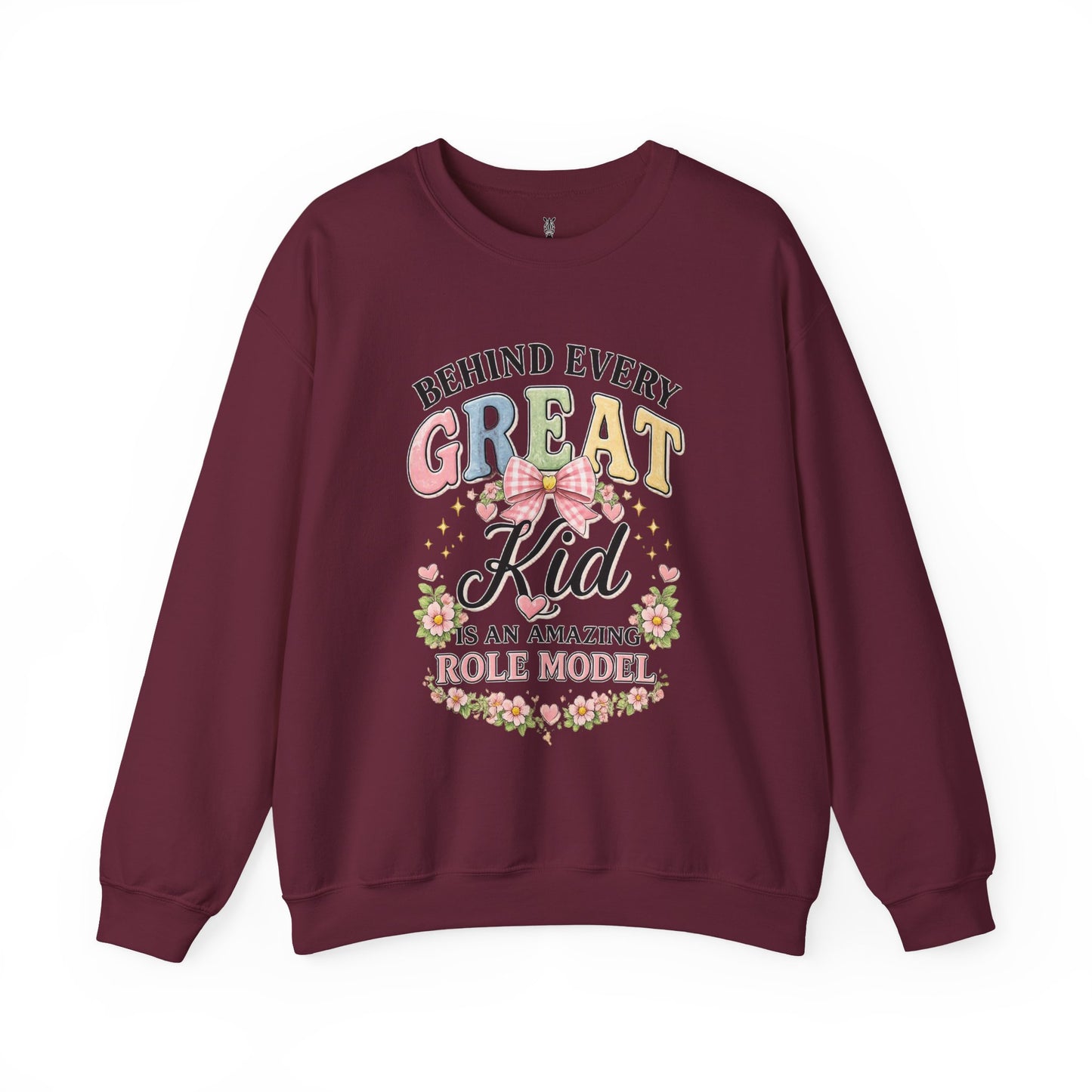New Teacher Gift Crewneck Sweatshirt – "Behind Every Great Kid" Floral