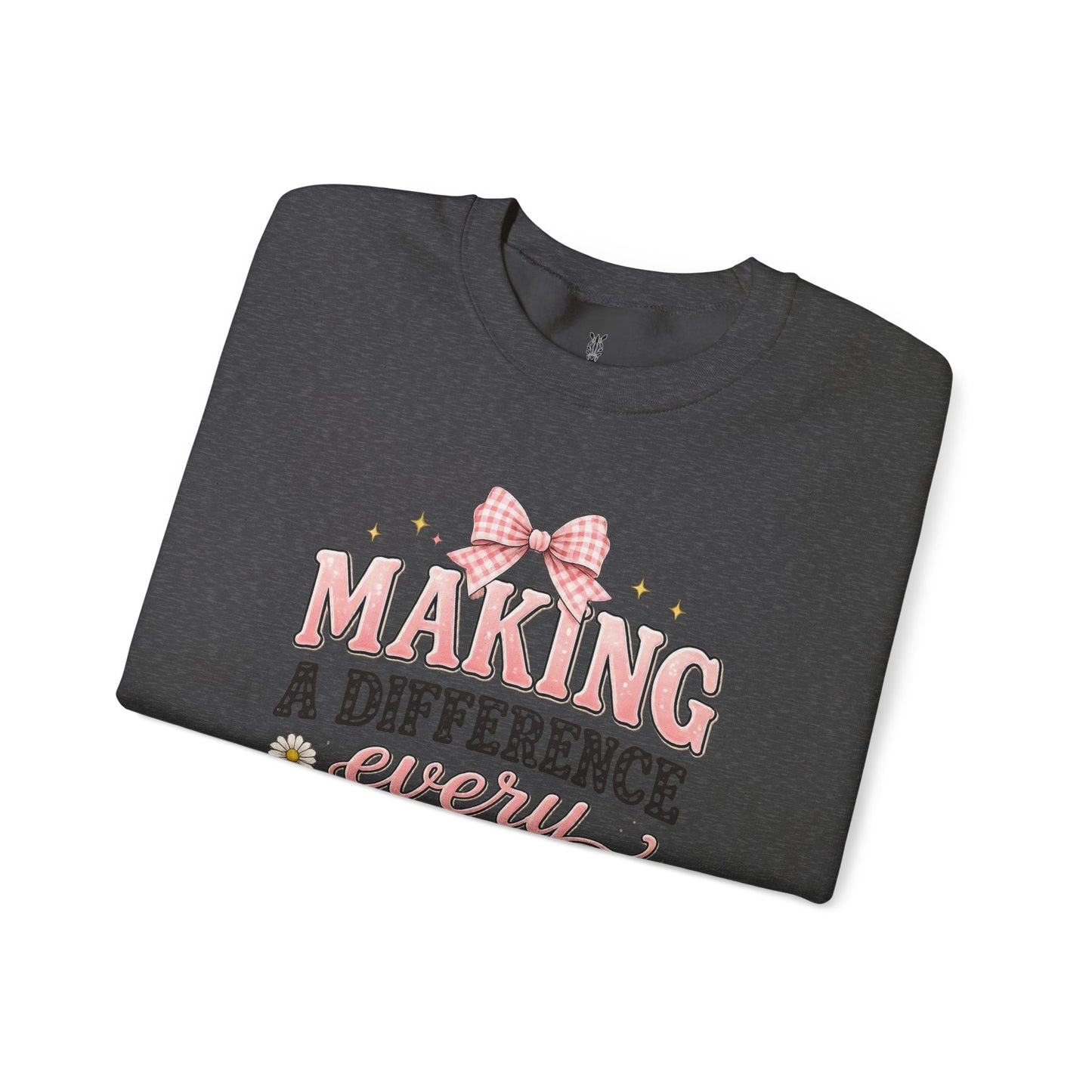 Teacher Birthday Gift Sweatshirt – "Making a Difference Every Day" Floral Crewneck