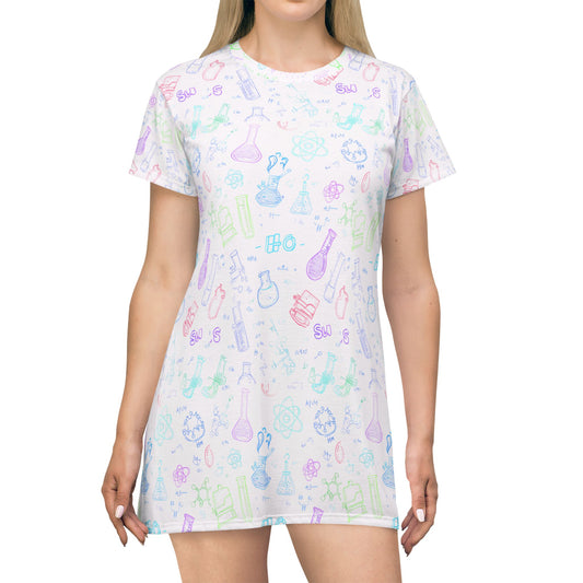 Chemistry Teacher T Shirt Dress Science Print Classroom Outfit