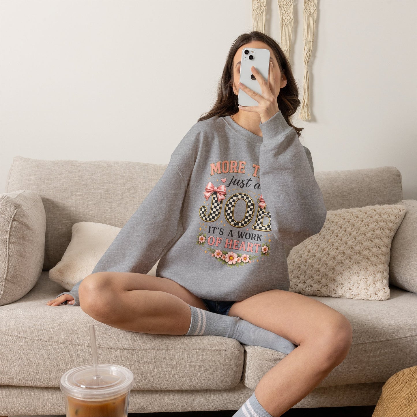 Nurse Crewneck Sweatshirt — "More Than Just a Job, It's a Work of Heart"