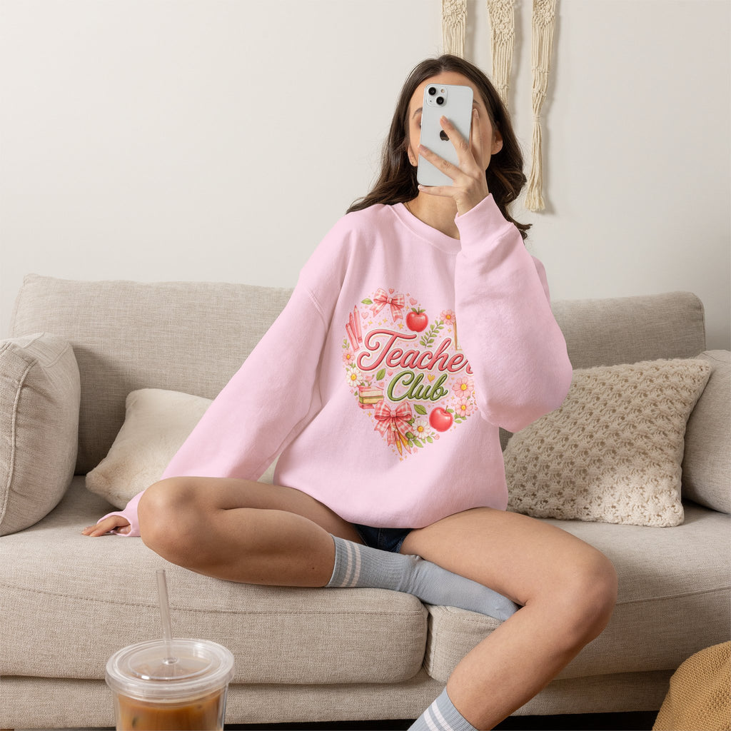 5th Grade Teacher Crewneck Sweatshirt – Teacher Club Heart Design