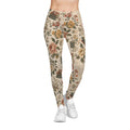 English Teacher Leggings — Vintage Book & Botanical Print | Zebra Creation