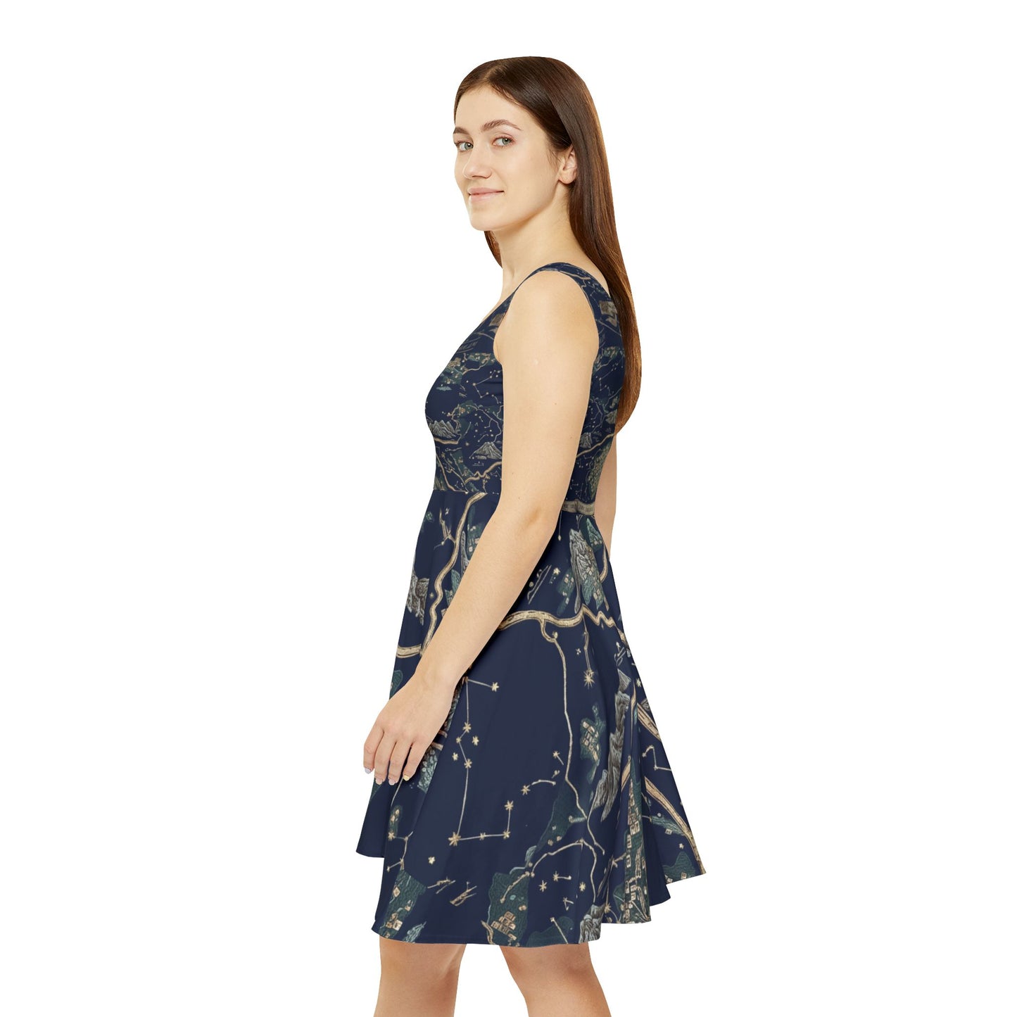 Geography Teacher Skater Dress | Vintage World Map Outfit & History Teacher Gift