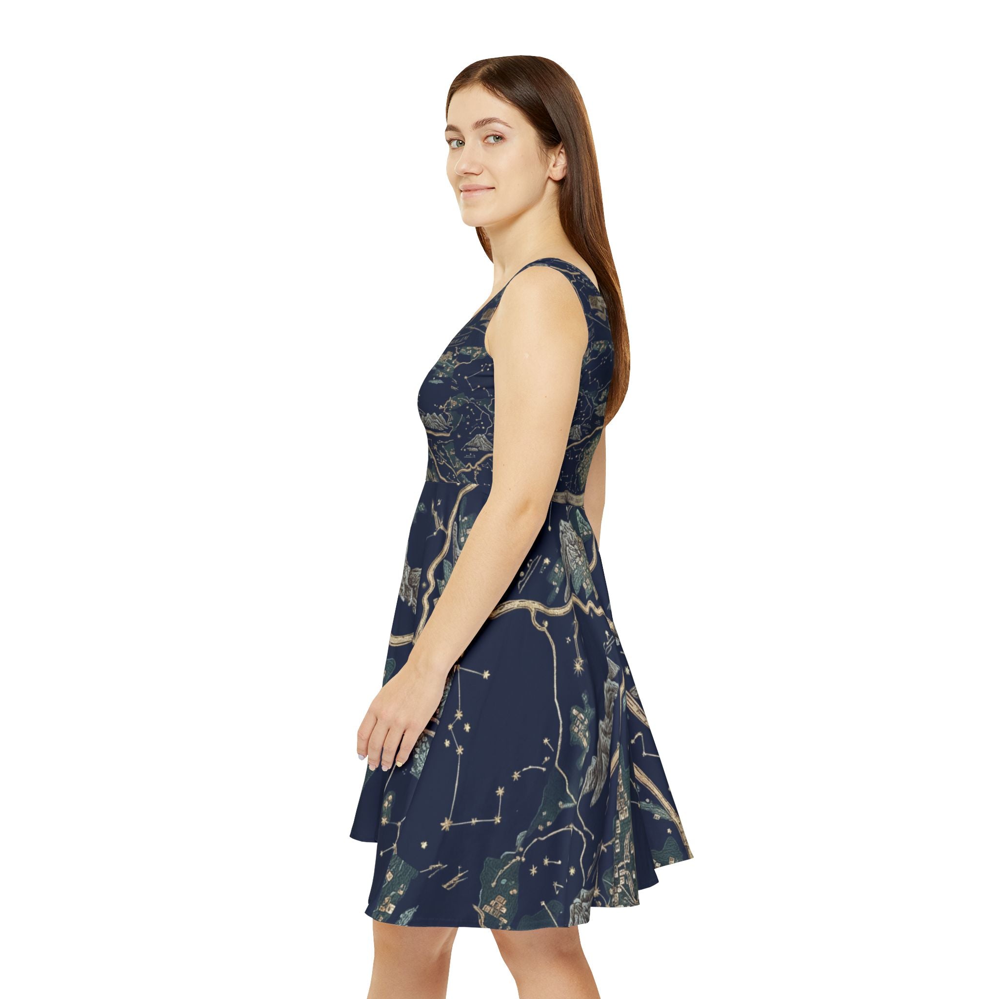 Geography Teacher Skater Dress | Vintage World Map Outfit & History Teacher Gift