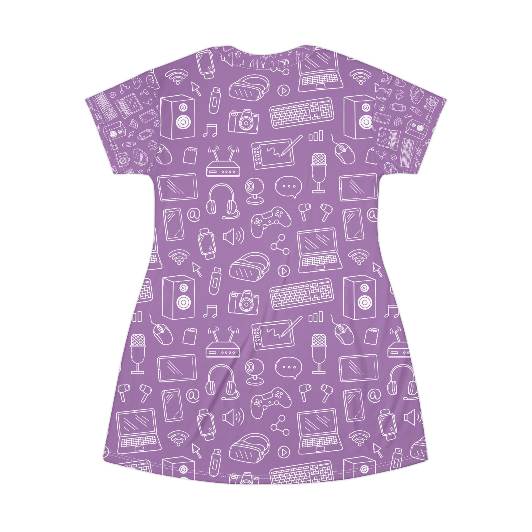 Computer Teacher T Shirt Dress Tech Print Classroom Outfit