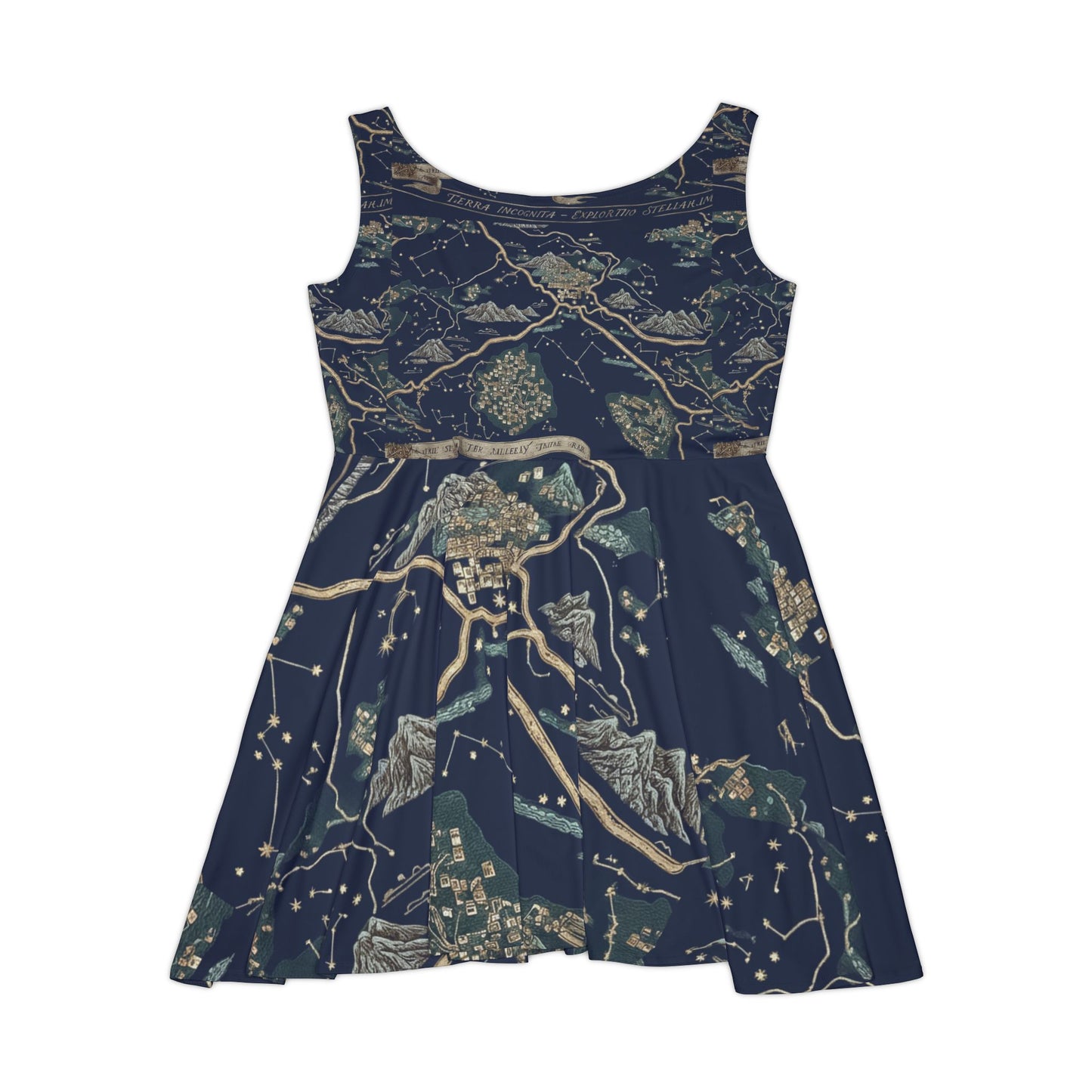 Geography Teacher Skater Dress | Vintage World Map Outfit & History Teacher Gift