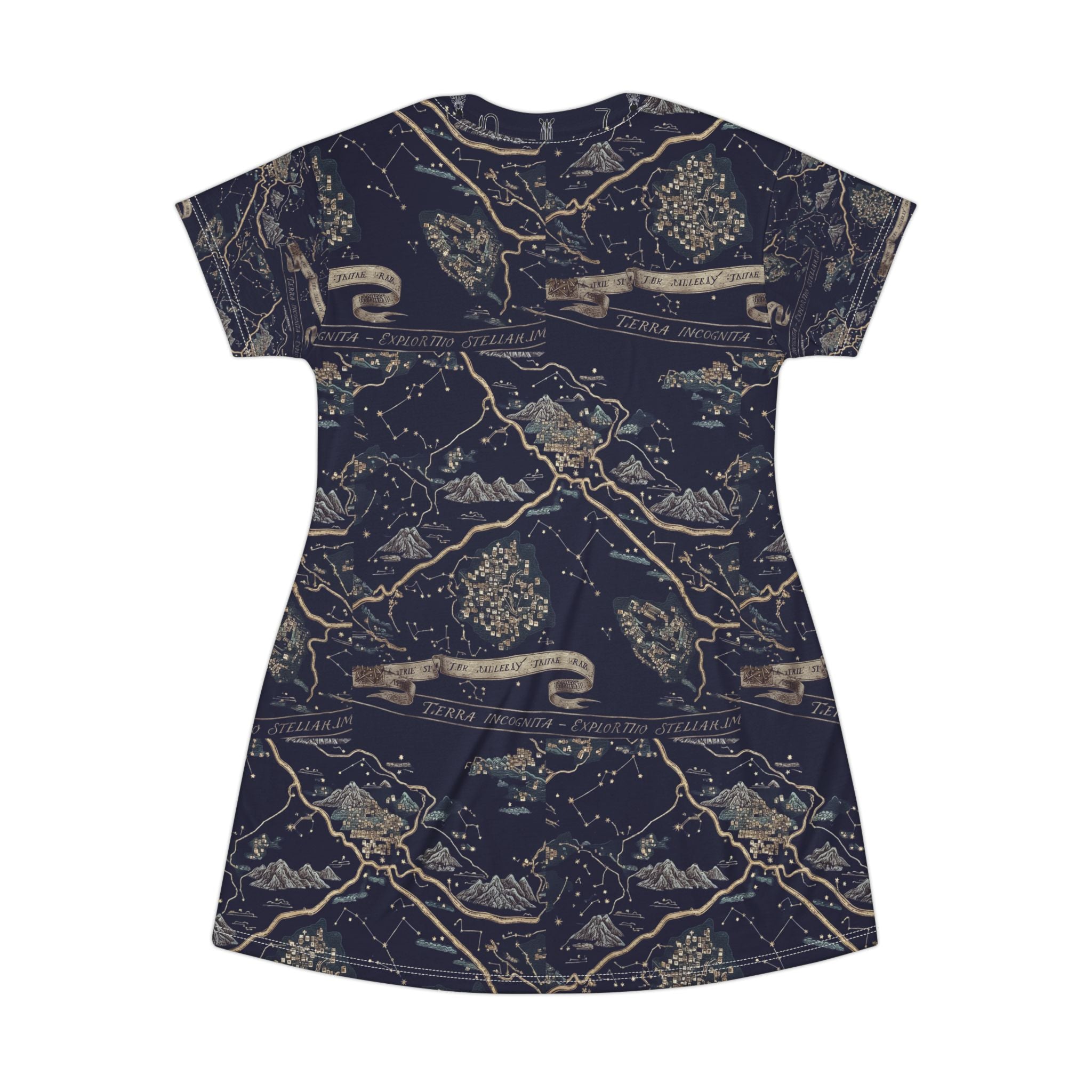 History Teacher T Shirt Dress Map Print Classroom Outfit