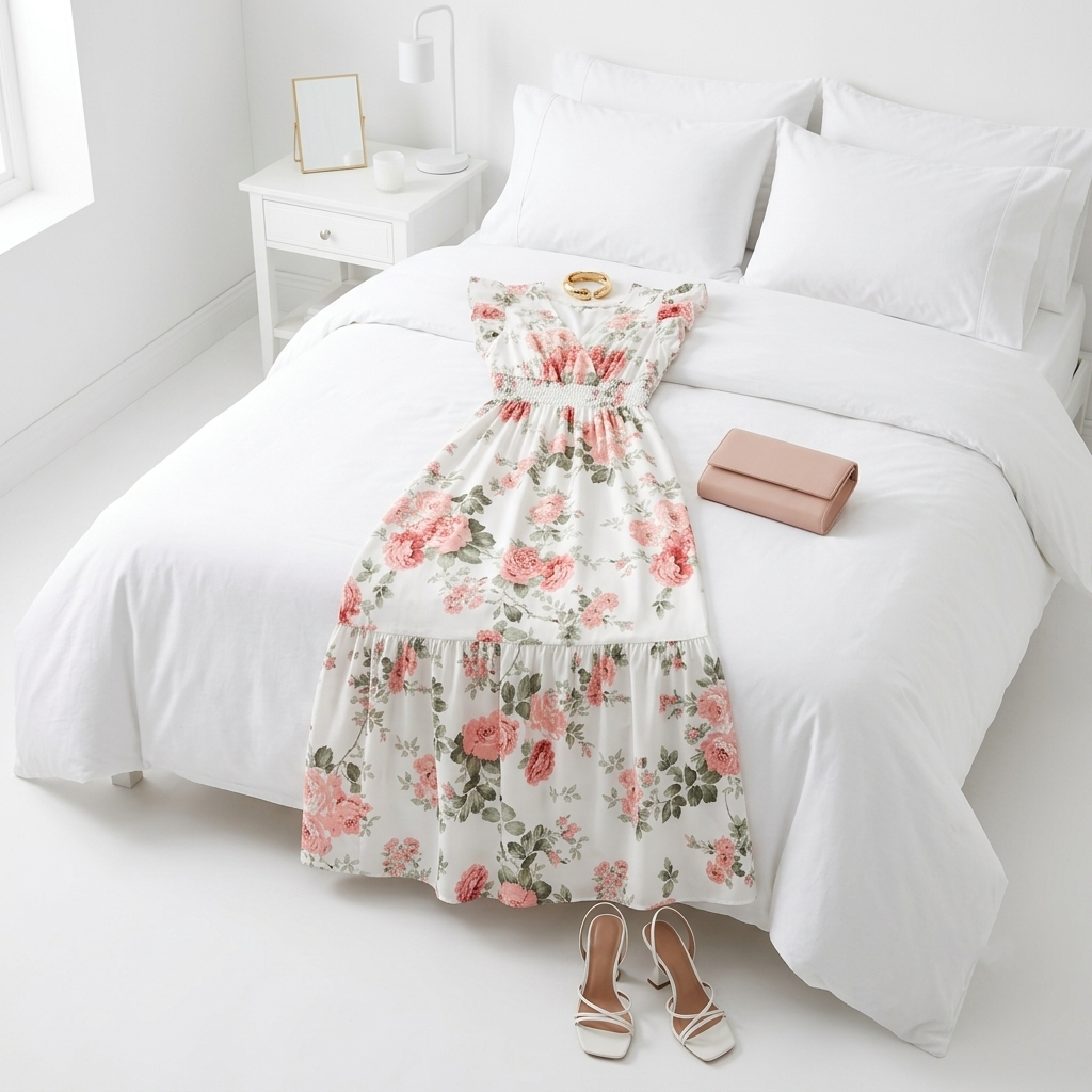 Floral Teacher Maxi Dress | Flutter Sleeve Classroom Outfit | Zebra Creation